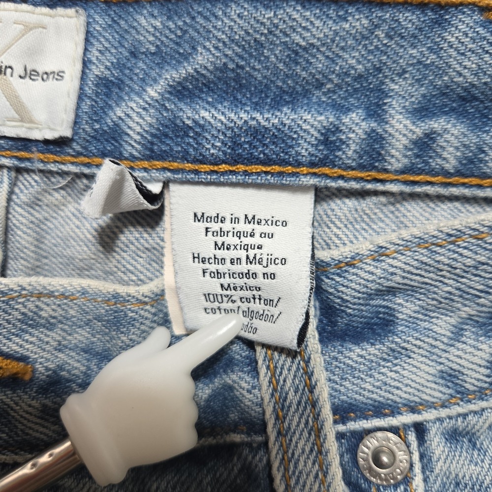 Vintage Calvin Klein Jeans Mens 34x31 Easy Fit Doublestone Light Wash Denim Blue - Picture 3 of 10